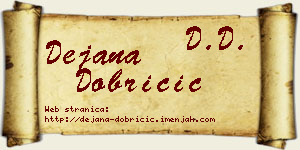 Dejana Dobričić vizit kartica